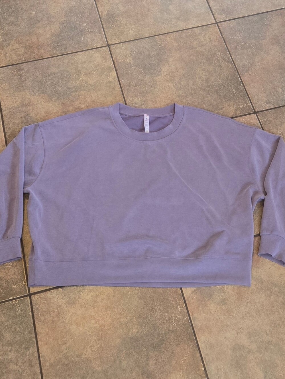 Lululemon Perfectly Oversized Cropped Crew Softstreme Dusky Lavender Size 16